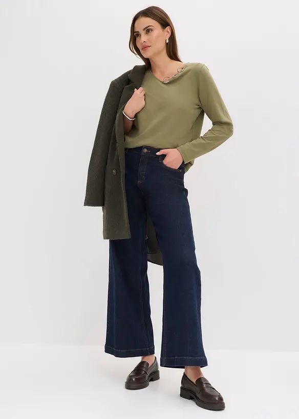 Langarmshirt mit &Ouml;sen, bonprix