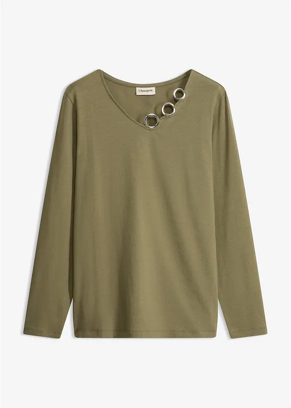Langarmshirt mit &Ouml;sen, bonprix