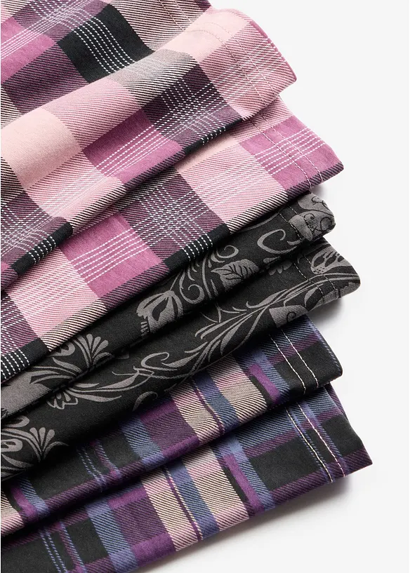 Pyjamahose aus reiner Baumwolle (3er Pack), bonprix