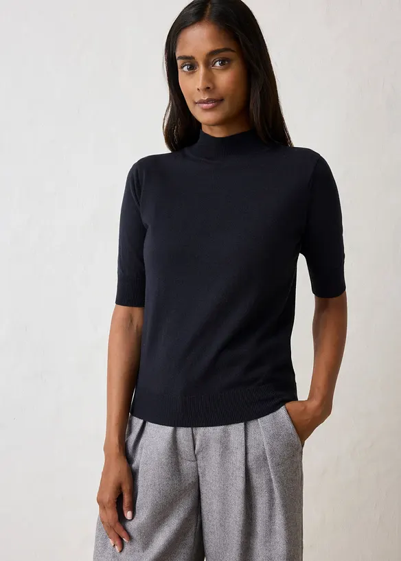 Rollkragenpullover aus weichem Woll-Mix, bonprix