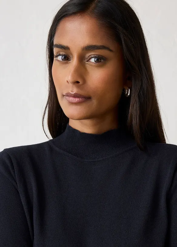 Rollkragenpullover aus weichem Woll-Mix, bonprix