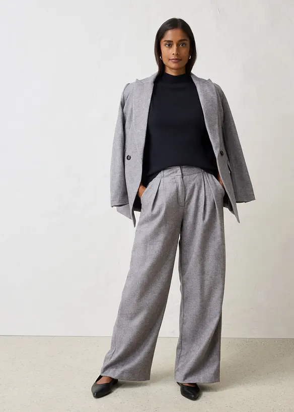 Rollkragenpullover aus weichem Woll-Mix, bonprix