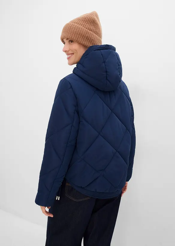 Veste matelass&eacute;e courte avec doublure contrastante, bonprix