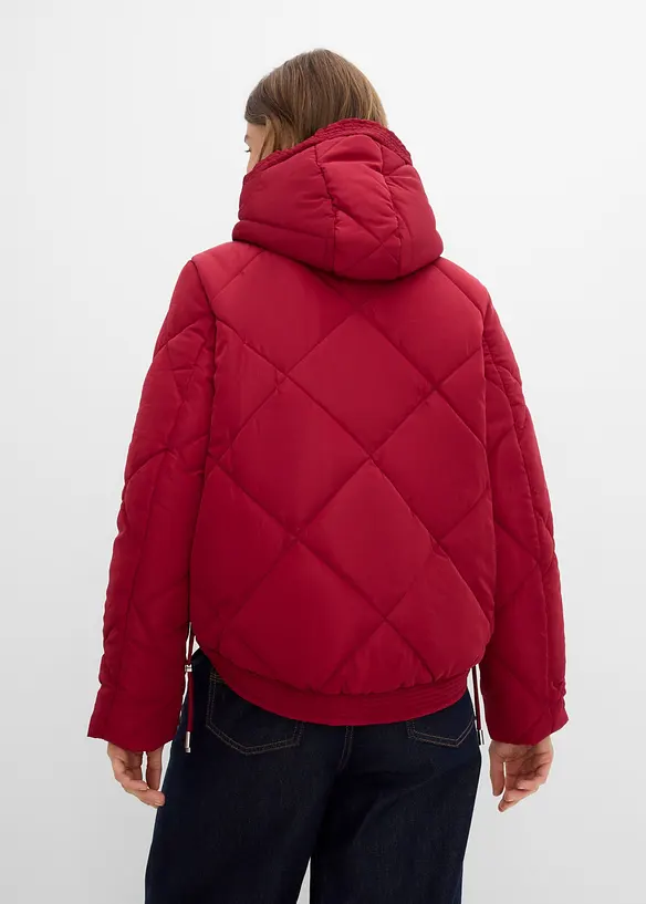 Veste matelass&eacute;e courte avec doublure contrastante, bonprix