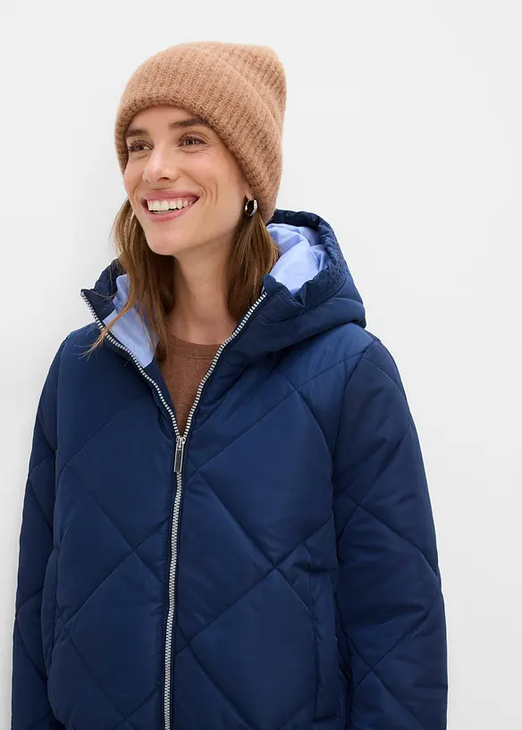 Veste matelass&eacute;e courte avec doublure contrastante, bonprix