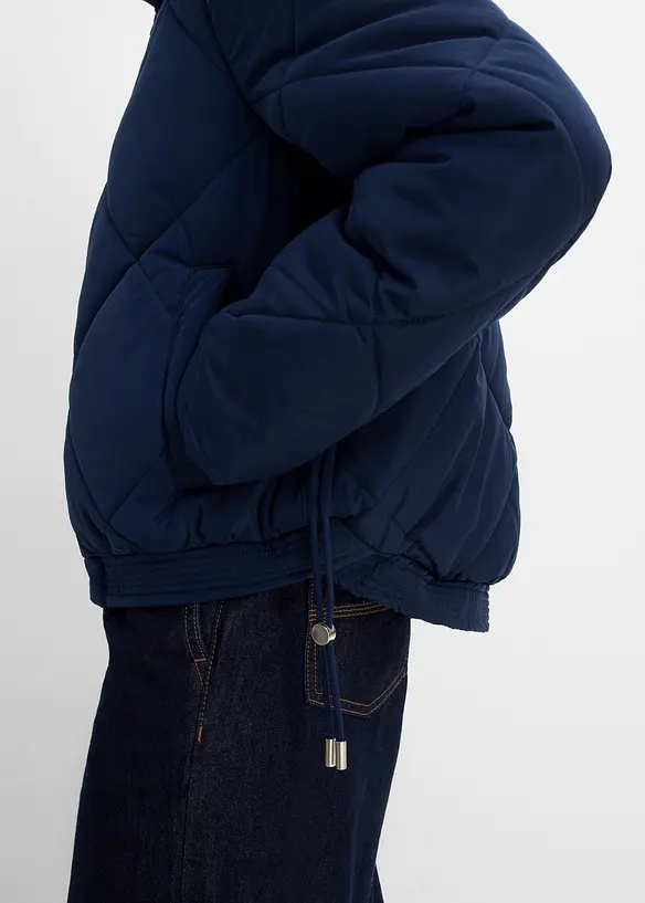Veste matelass&eacute;e courte avec doublure contrastante, bonprix