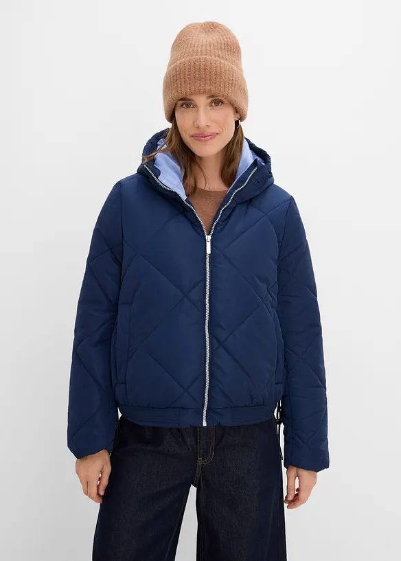 Veste matelass&eacute;e courte avec doublure contrastante, bonprix