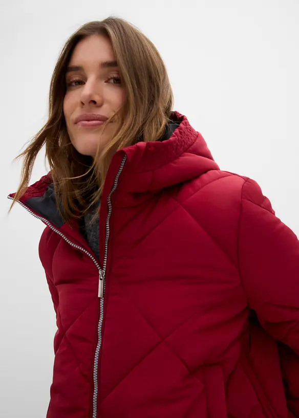 Veste matelass&eacute;e courte avec doublure contrastante, bonprix