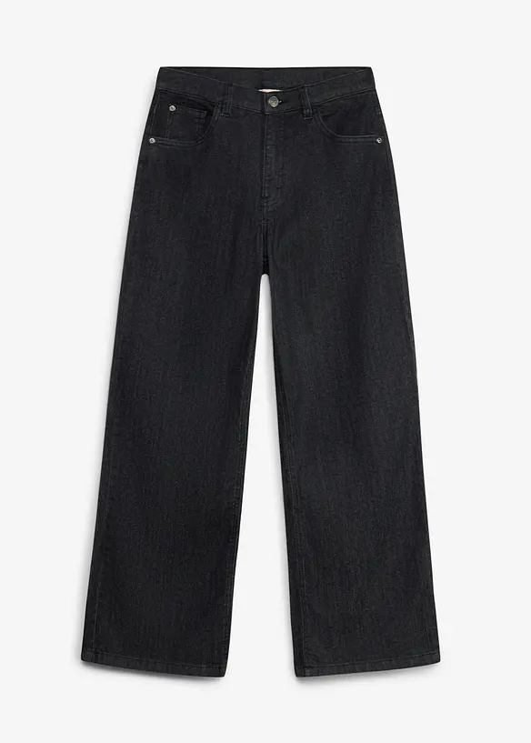 Wide-Leg-Jeans Mid Waist, bonprix