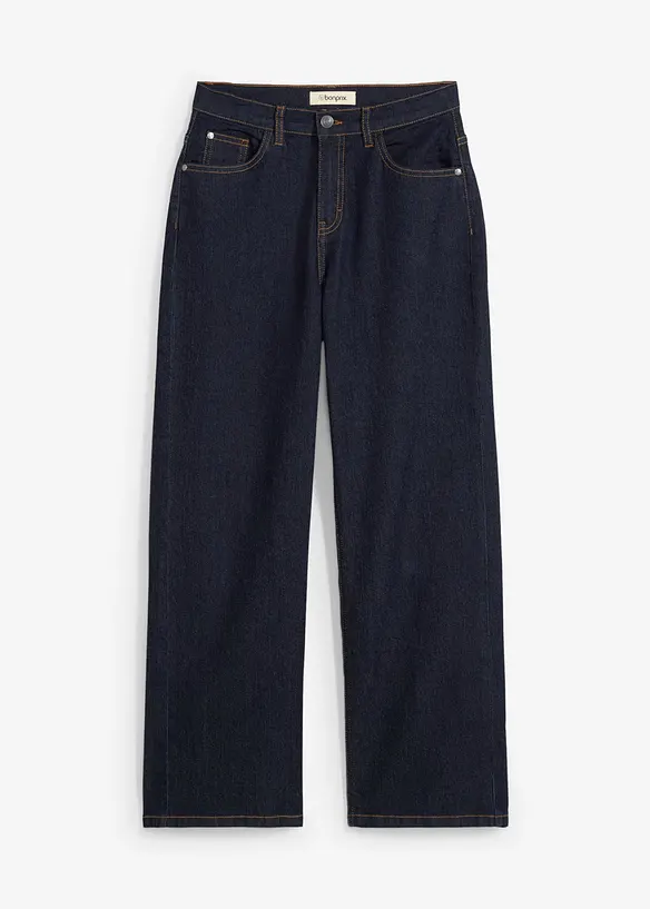 Wide-Leg-Jeans Mid Waist, bonprix