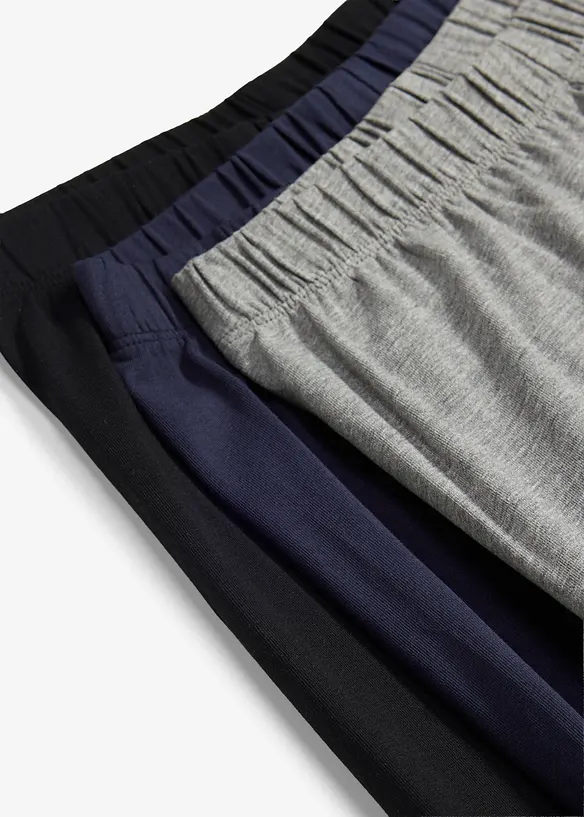 Leggings aus elastischem Bio-Baumwoll-Mix (3er Pack), bonprix