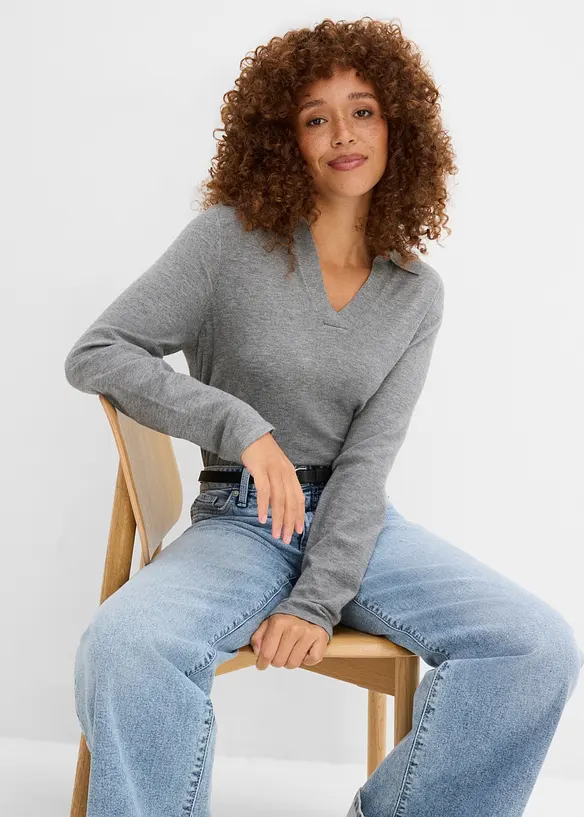 Poloshirt aus feiner Viskose, bonprix
