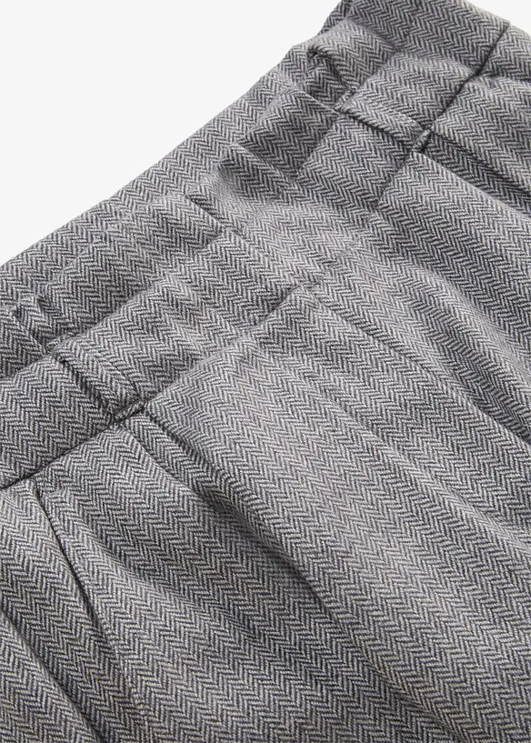 Weite Bundfaltenhose mit weichem Wollanteil, bonprix