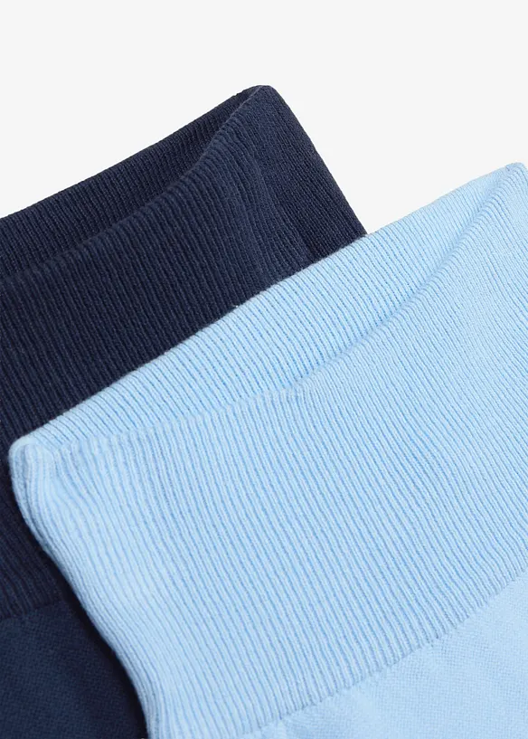 Lots de 2 pantalons &eacute;volutifs en maille de coton m&eacute;lang&eacute;, bonprix