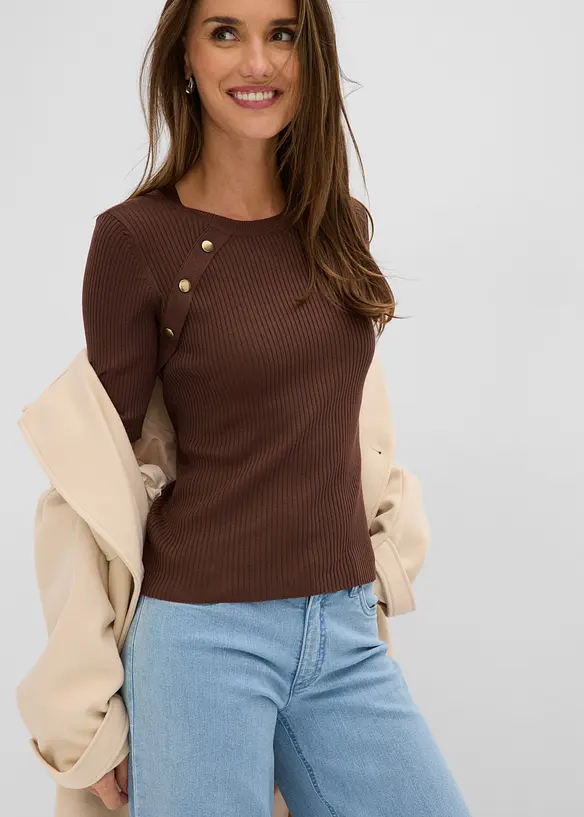 Feinstrickpullover aus softem Viskose-Mix, bonprix