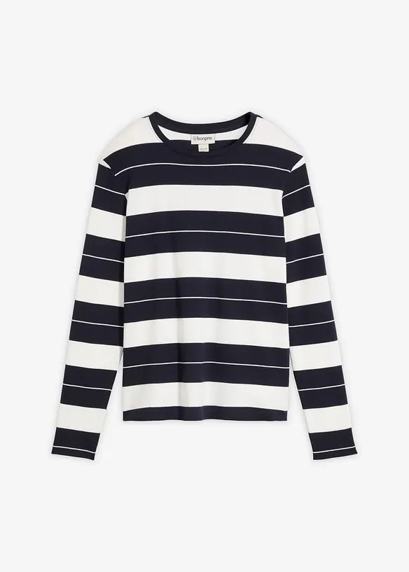 Langarmshirt aus schwerer Baumwolle, bonprix