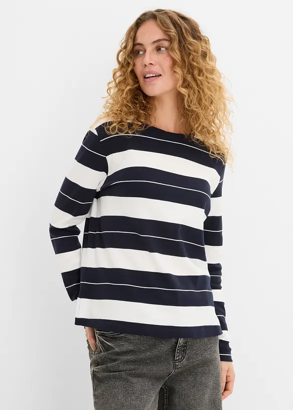 Langarmshirt aus schwerer Baumwolle, bonprix