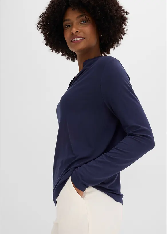Shirt mit Stehkragen, bonprix