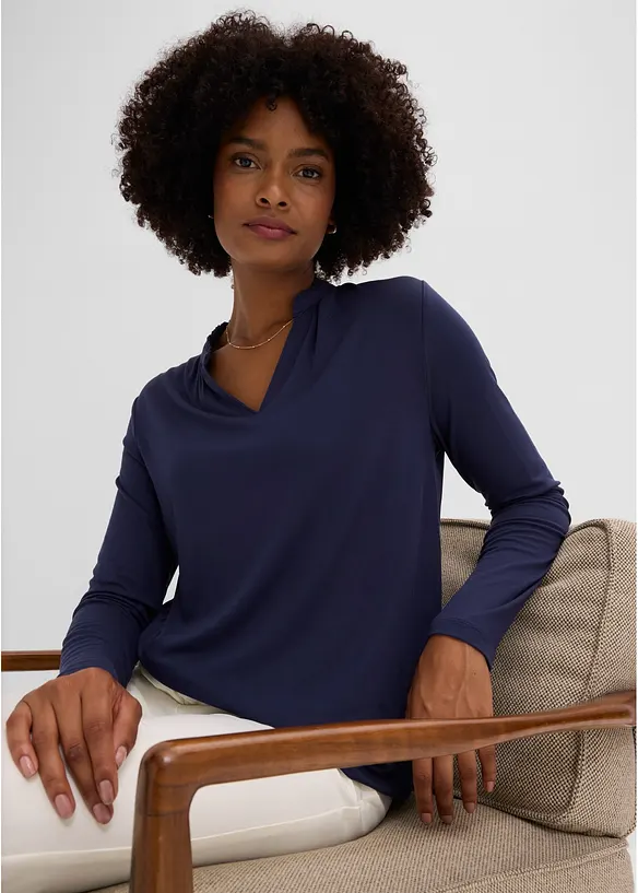 Shirt mit Stehkragen, bonprix