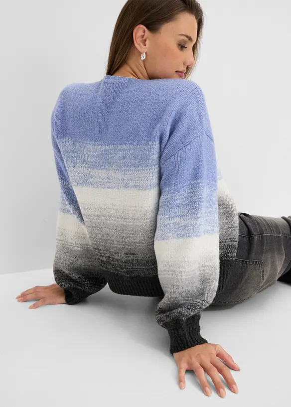 Grobstrickjacke aus weichem Woll-Mix, bonprix