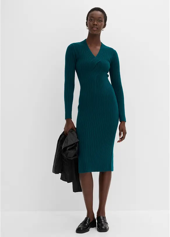 Strickkleid mit Wollanteil, bonprix