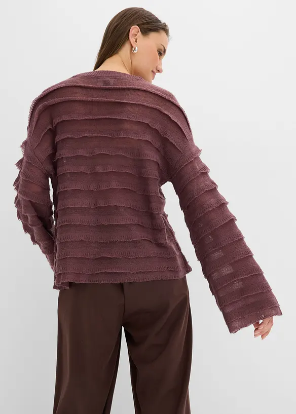 Oversize-Pullover, semi-transparent, bonprix