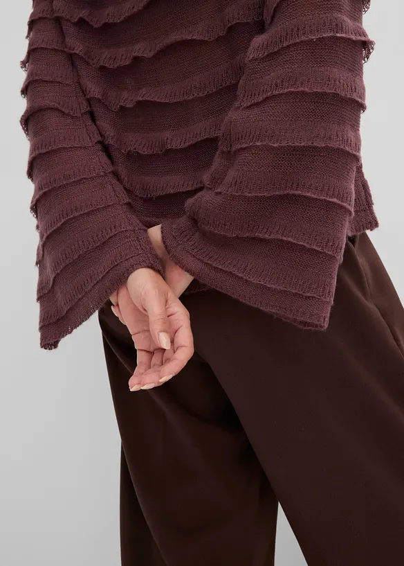Oversize-Pullover, semi-transparent, bonprix