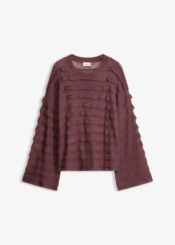 Oversize-Pullover, semi-transparent, bonprix