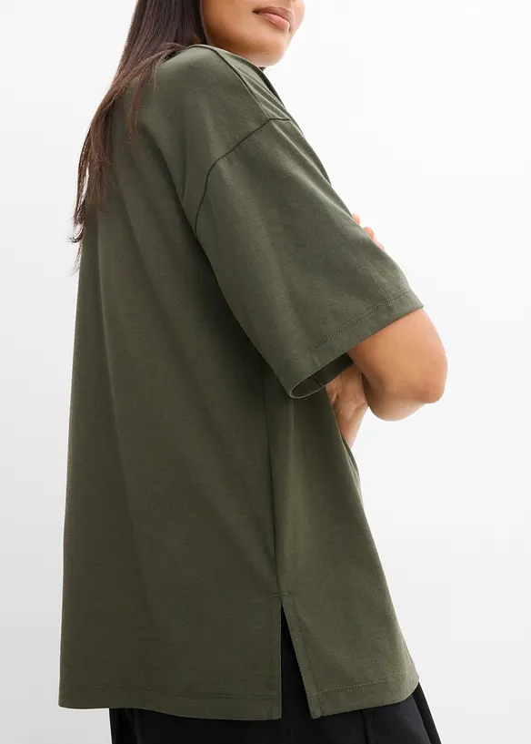 T-shirt oversize en coton m&eacute;lang&eacute;, bonprix