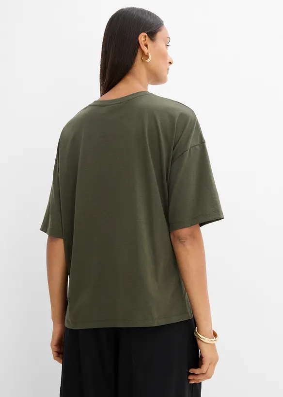 T-shirt oversize en coton m&eacute;lang&eacute;, bonprix