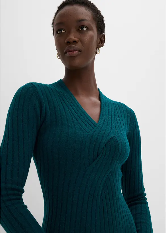 Strickkleid mit Wollanteil, bonprix