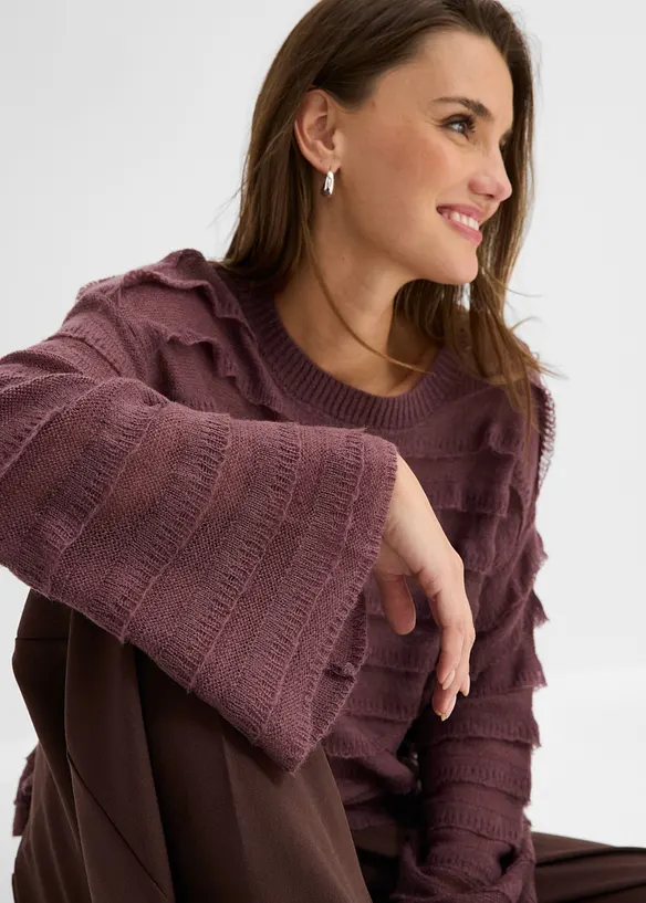 Oversize-Pullover, semi-transparent, bonprix