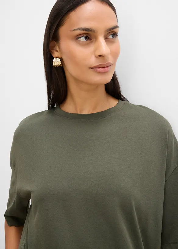 T-shirt oversize en coton m&eacute;lang&eacute;, bonprix