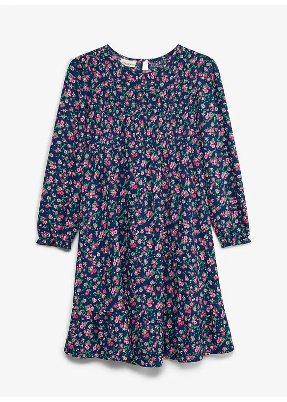 Jerseykleid aus strukturiertem Crinkle, bonprix