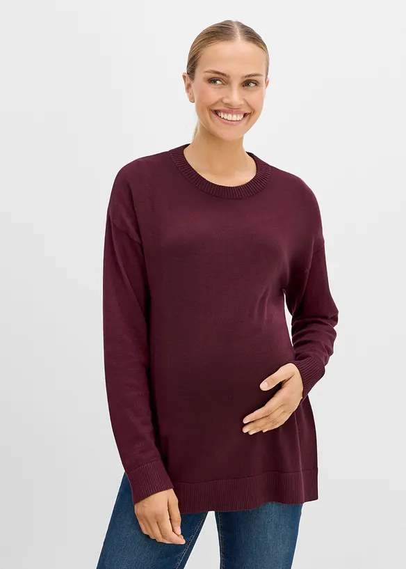 Pull de grossesse en coton doux avec fentes pour l&rsquo;allaitement, bonprix