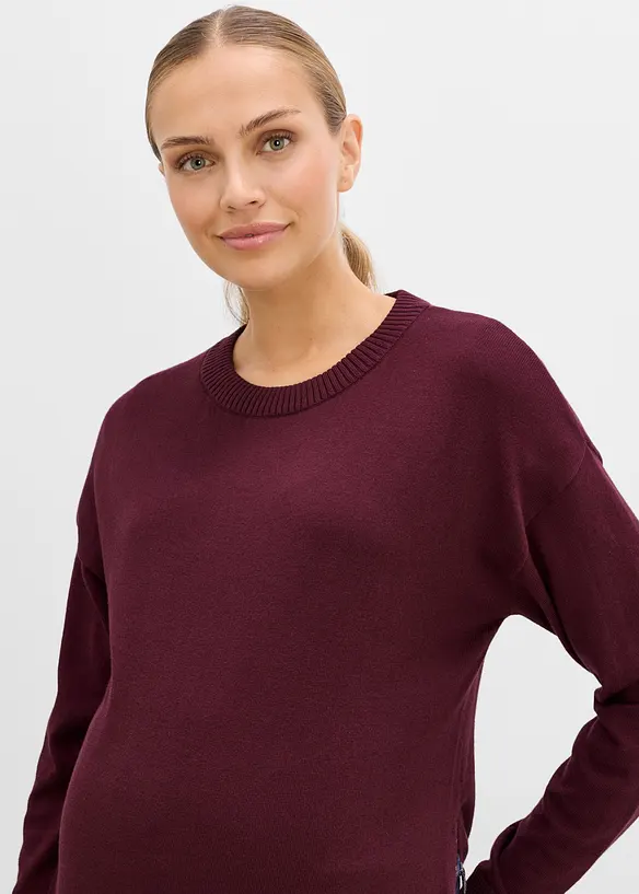 Pull de grossesse en coton doux avec fentes pour l&rsquo;allaitement, bonprix