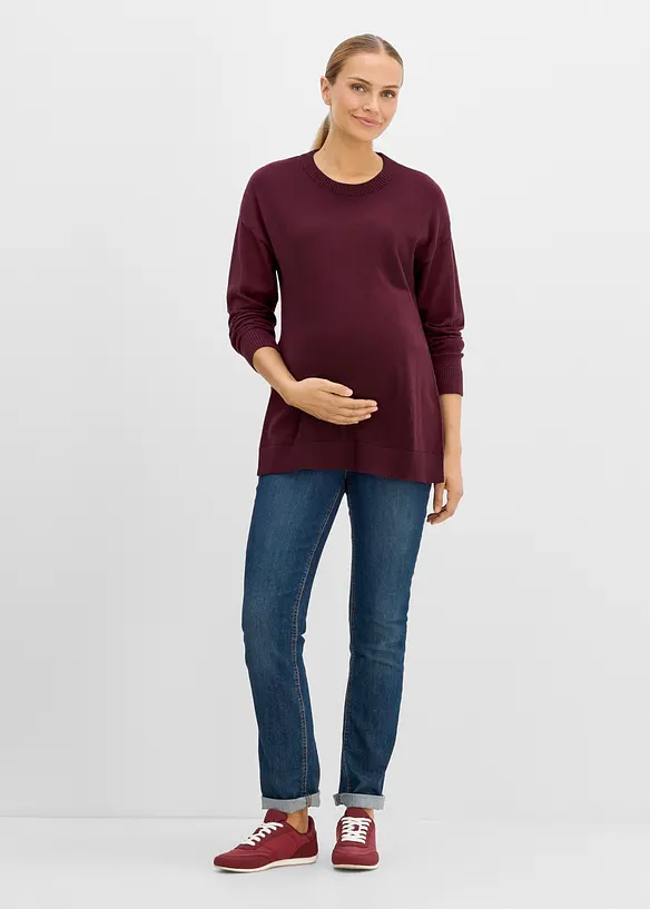 Pull de grossesse en coton doux avec fentes pour l&rsquo;allaitement, bonprix