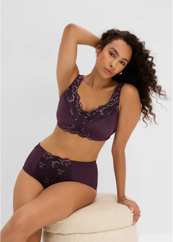 Soutien-gorge grand maintien sans armatures, bretelles rembourr&eacute;es, bonprix
