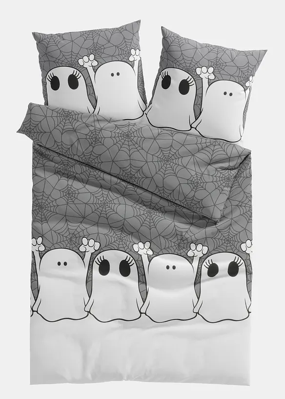 Parure de lit en coton m&eacute;lang&eacute;, bonprix