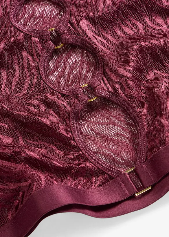 Brassi&egrave;re et slip ouvert avec accessoires dor&eacute;s (ens. 2 pces), bonprix
