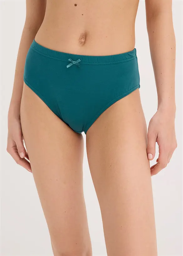 Damen Highleg Slip mit Baumwolle (6er Pack), bonprix