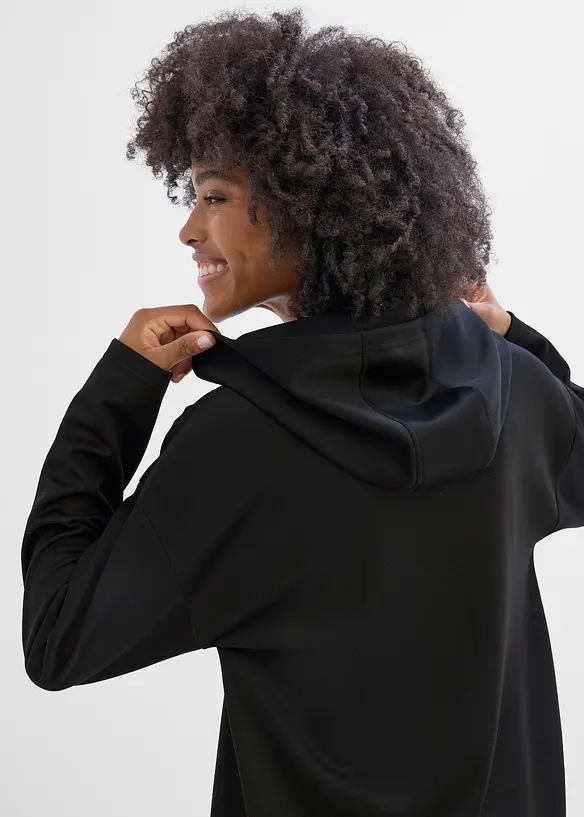 Sweat-shirt &agrave; capuche sportif et oversize, s&eacute;chage rapide, bonprix