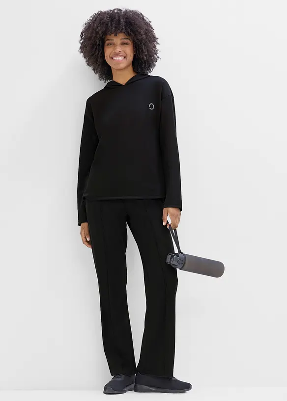 Sweat-shirt &agrave; capuche sportif et oversize, s&eacute;chage rapide, bonprix