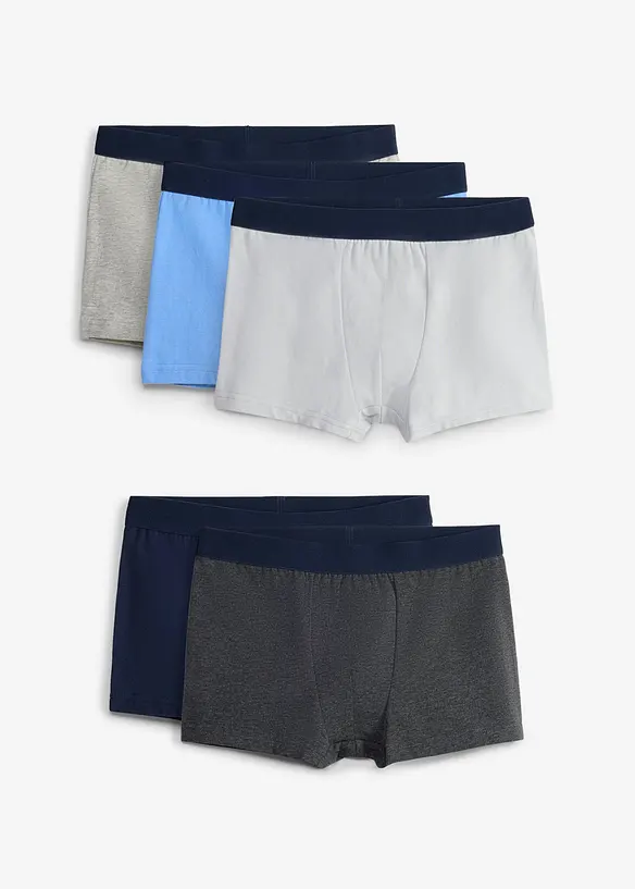 Boxershorts eng mit weicher Bio-Baumwolle (5er Pack), bonprix