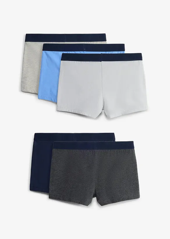 Boxershorts eng mit weicher Bio-Baumwolle (5er Pack), bonprix