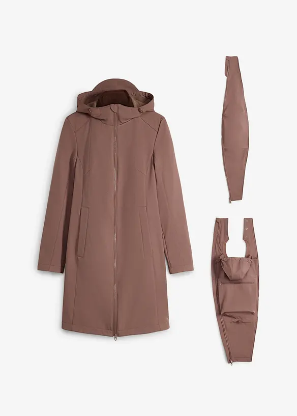 Manteau de grossesse 6en1 avec veste en polaire amovible (ens. 4&nbsp;pces), bonprix