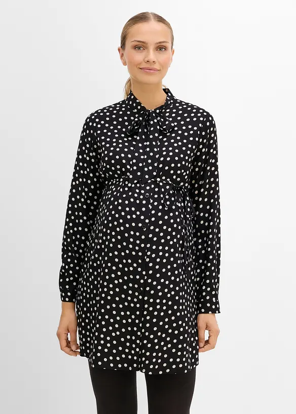 2-in-1 Umstands- und Stillblusenkleid aus flie&szlig;ender Viskose, bonprix