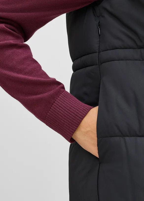 Gilet long sans manches de grossesse avec empi&egrave;cement de portage, bonprix