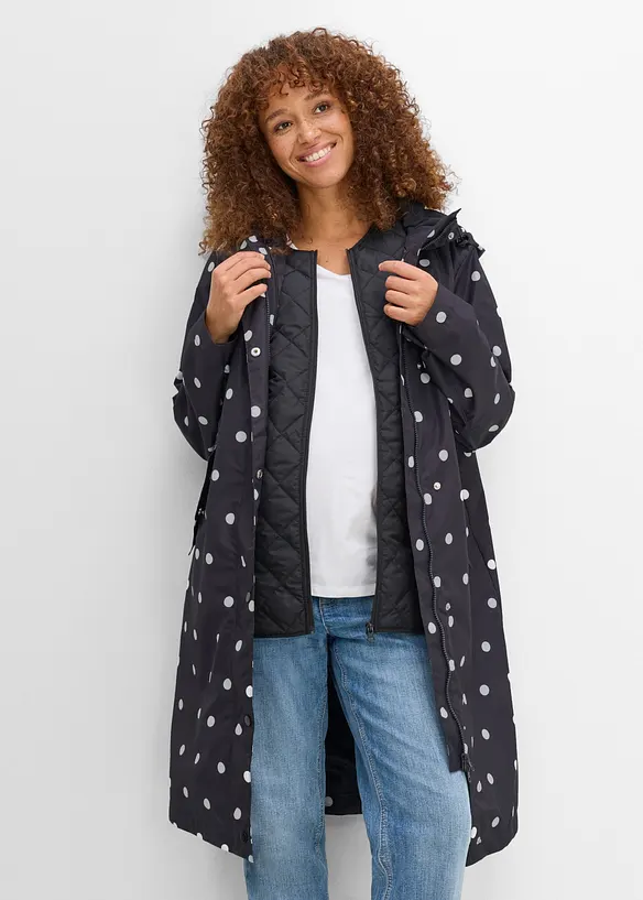 Manteau de grossesse 6en1 imperm&eacute;able avec empi&egrave;cement de portage et gilet matelass&eacute; amovible (ens. 4&nbsp;pces), bonprix