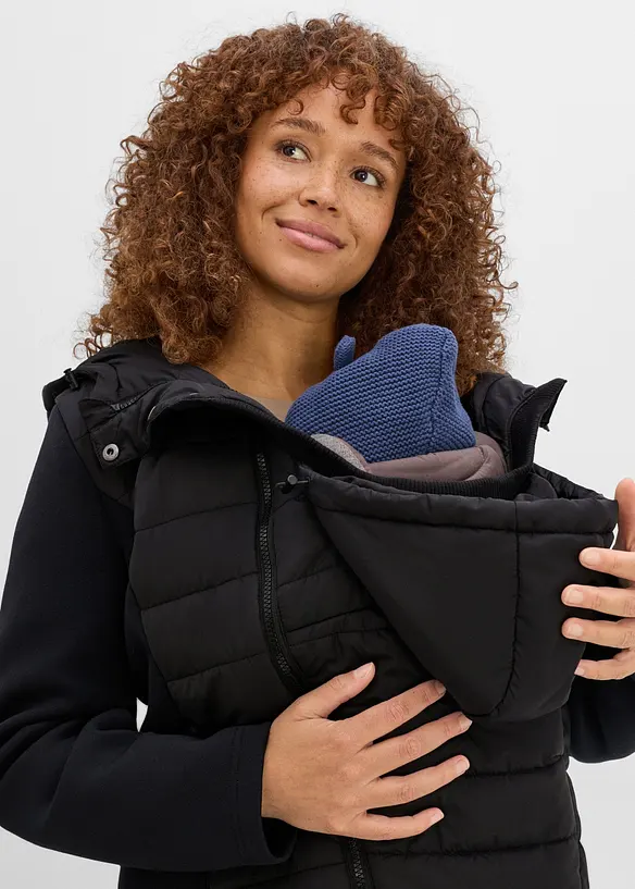 3-in-1 Kombinierte Steppjacke f&uuml;r die Schwangerschaft und danach mit Trageeinsatz (3-tlg. Set), bonprix